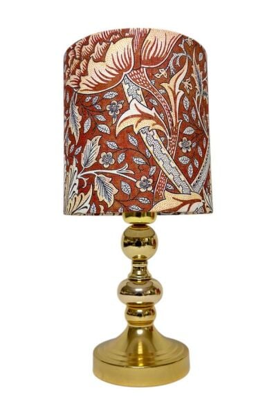 Kumaş Silindir Model Retro Renk Abajur