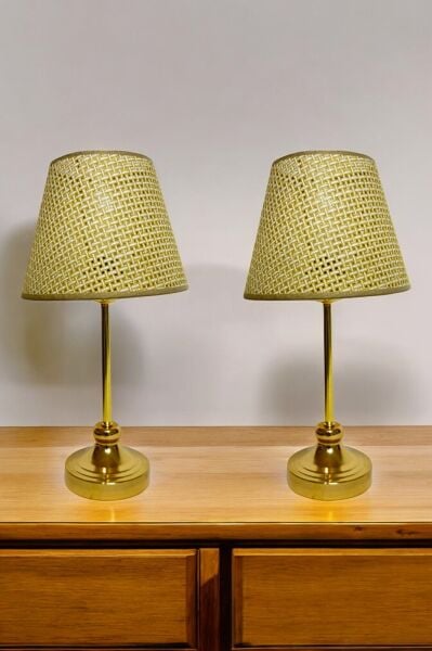 Rattan Konik Model Naturel Renk 2'li