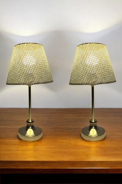 Rattan Konik Model Naturel Renk 2'li