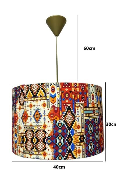 Kumaş Silindir Model Etnik Desen Renk
