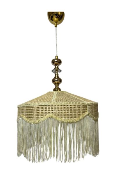 Rattan Deniz Model Püsküllü Naturel Renk Lüx