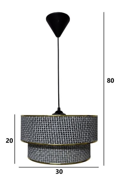 Rattan 2'li Model Siyah Gold Renk