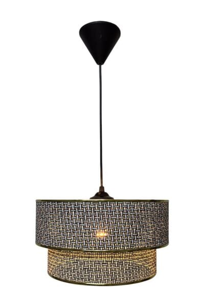 Rattan 2'li Model Siyah Gold Renk