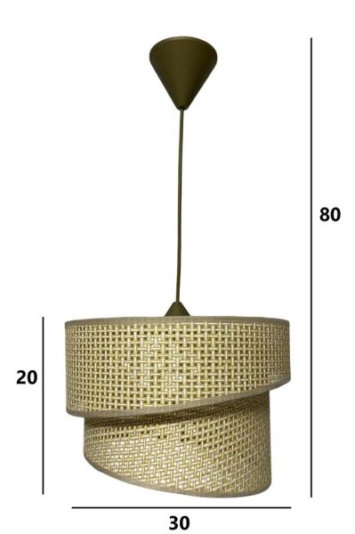 Rattan 2'li Eğik Model Naturel Renk