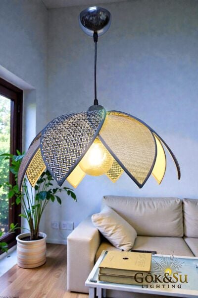 Rattan Papatya Model Siyah Renk