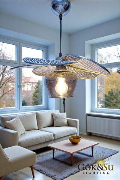 Rattan Pervane Model Siyah Camlı