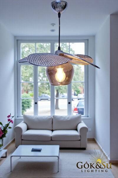 Rattan Pervane Model Siyah Camlı