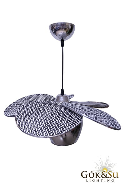 Rattan Pervane Model Siyah Camlı