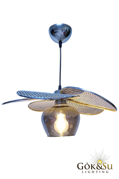 Rattan Pervane Model Siyah Camlı