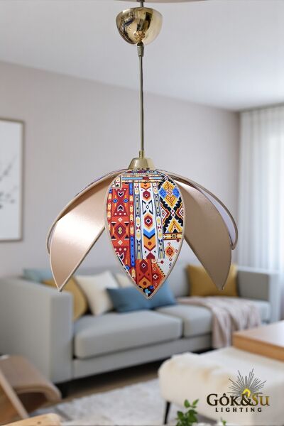 Papatya Model Etnik Serisi Dekoratif Sarkıt Avize