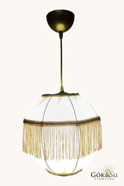 Kumaş Germe Alca Püskül Dekoratif Sarkıt Avize