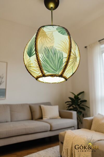 Dekoratif Palma Model Kumaş PVC Sarkıt Avize