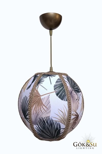 Dekoratif Palma Model Kumaş PVC Sarkıt Avize