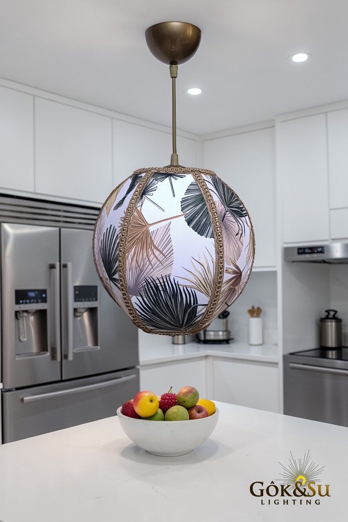 Dekoratif Palma Model Kumaş PVC Sarkıt Avize