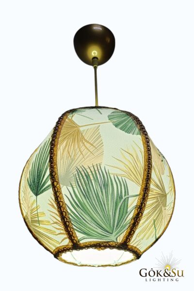 Dekoratif Palma Model Kumaş PVC Sarkıt Avize