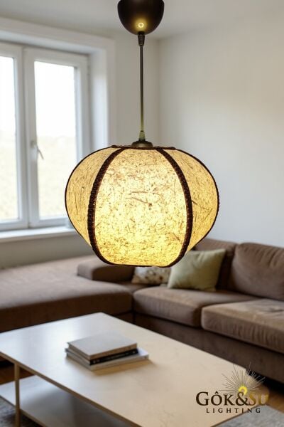 Dekoratif Lola Model Kumaş PVC Sarkıt Avize