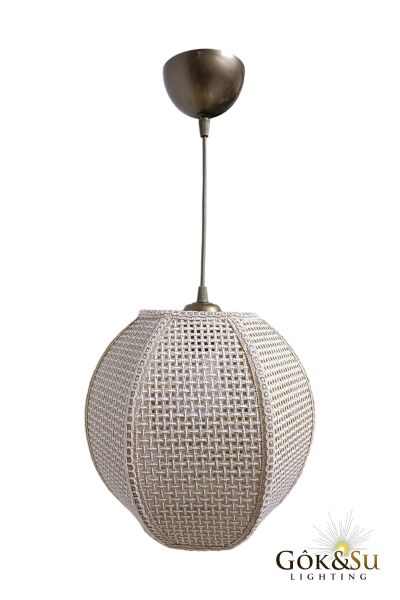 Rattan Naturel Form Zen Hasır Sarkıt Avize