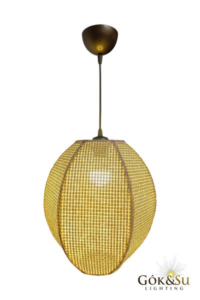 Rattan Naturel Form Terra Hasır Sarkıt Avize