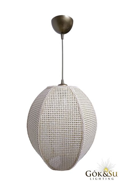 Rattan Naturel Form Terra Hasır Sarkıt Avize